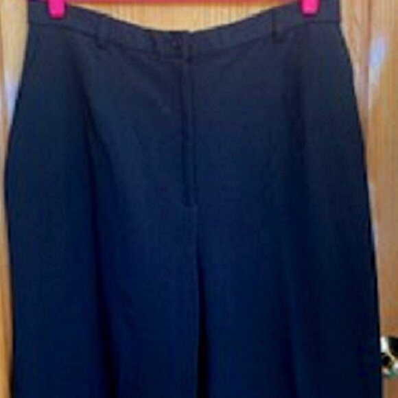 Women's Dialogue Black Wide Leg Dress Pants Waist Belt Loops Sz: 18WP - Picture 1 of 6